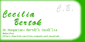 cecilia bertok business card